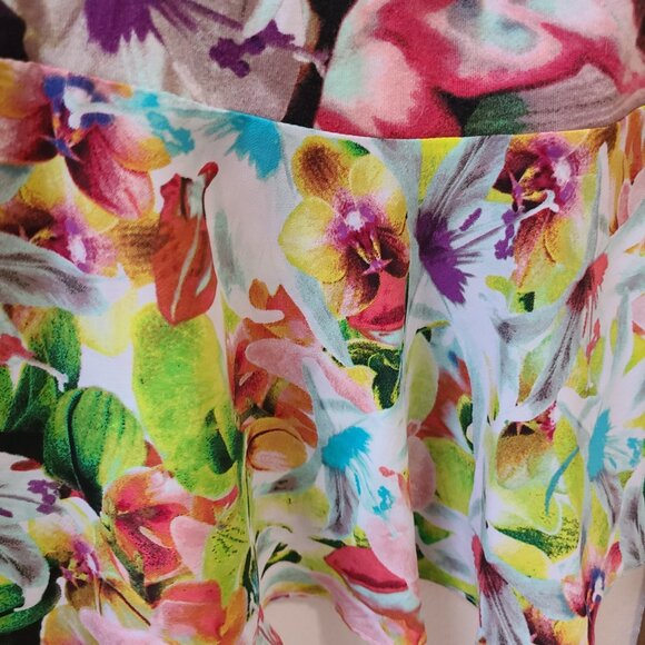 Prabal Gurang Rainbow Kaleidoscope Tshirt Ruffle Dress - Picture 11 of 11